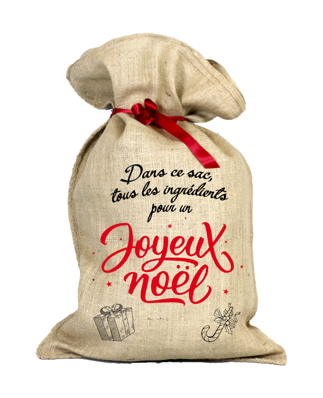 Sac de noel discount en toile de jute